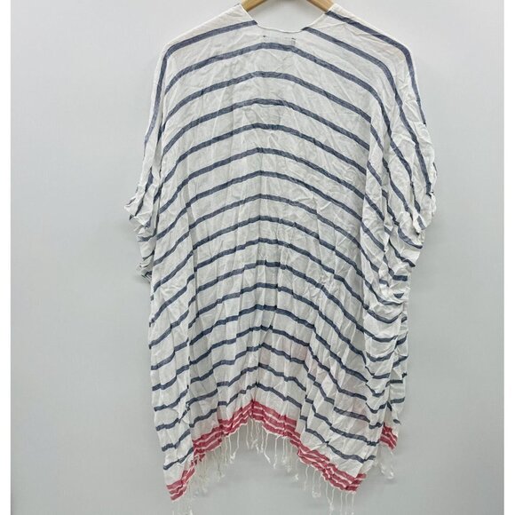 INC International Concepts Womens One Size Striped Tie Topper Cover Up White 767 - Picture 5 of 7